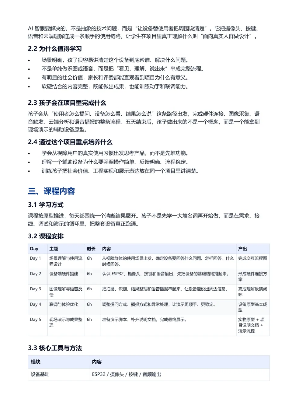 AI智眼 计划书内页预览